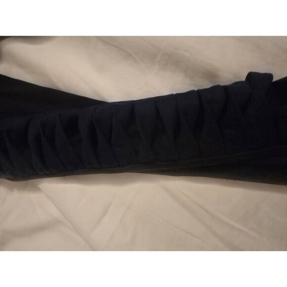 Athleta Salutation 7/8 Small Black Navy Mesh Cutout Leggings w/ Pockets - Picture 3 of 10